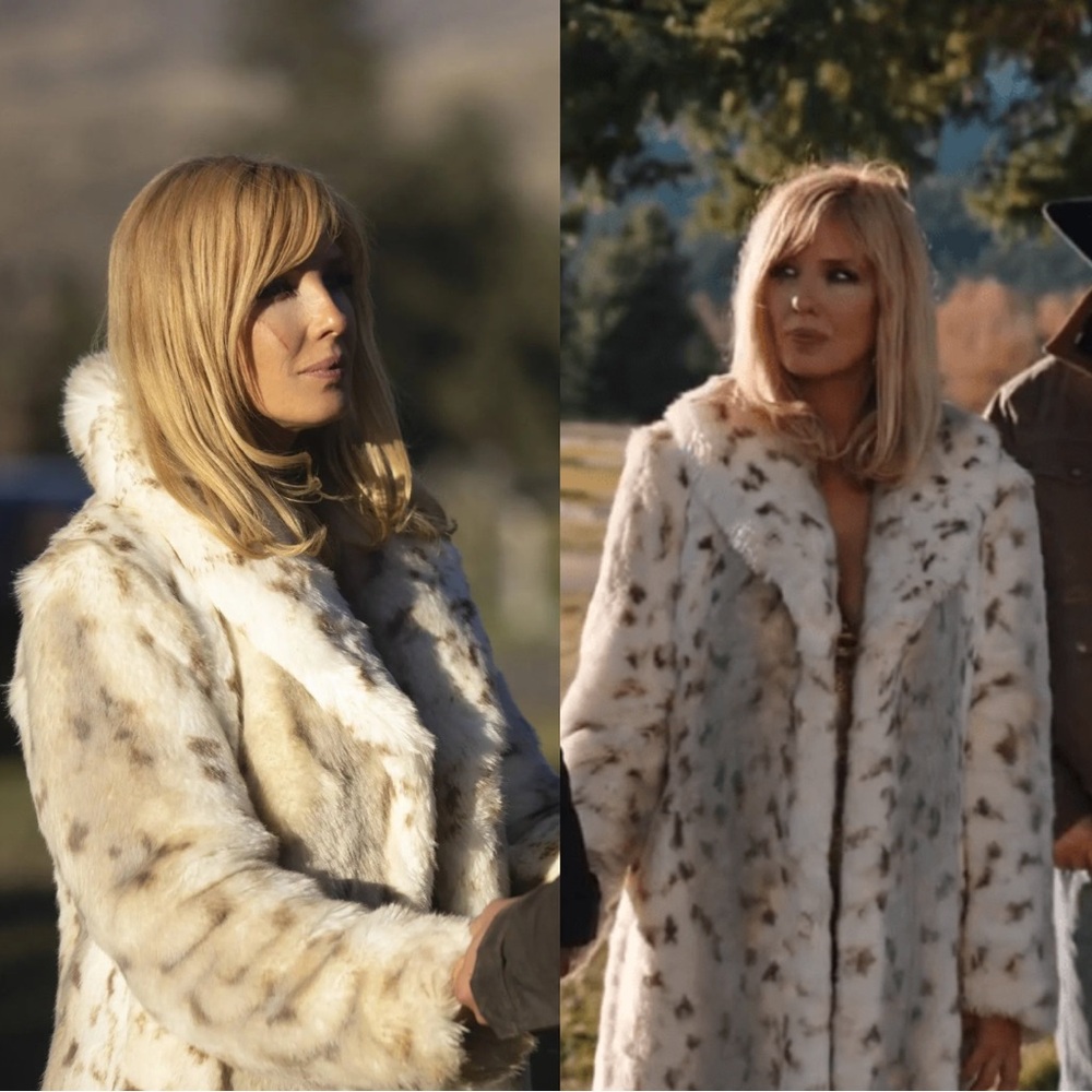 MAJORELLE Cream and Brown Teddy Jacket
